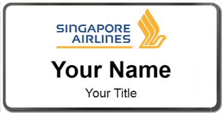 Custom name badges for Singapore Airlines