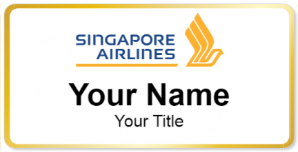 Custom name badges for Singapore Airlines