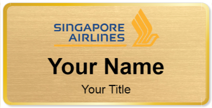 Custom name badges for Singapore Airlines
