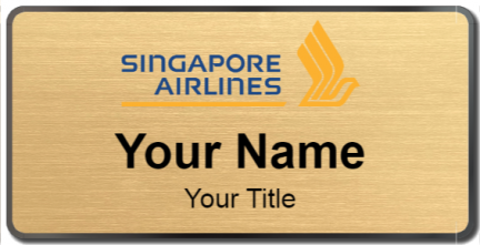 Custom name badges for Singapore Airlines