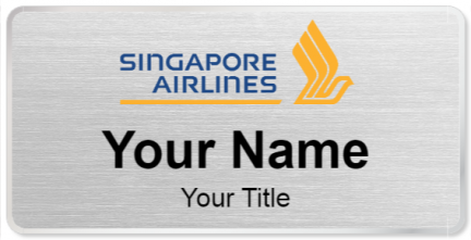Custom name badges for Singapore Airlines