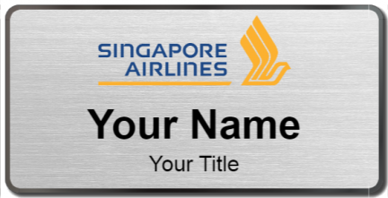 Custom name badges for Singapore Airlines