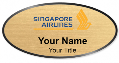 Custom name badges for Singapore Airlines