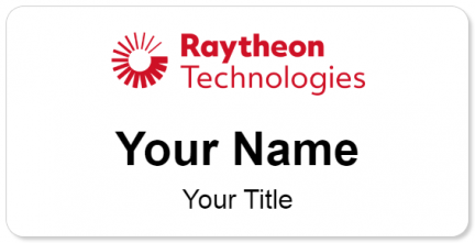 Custom name badges for Raytheon Technologies