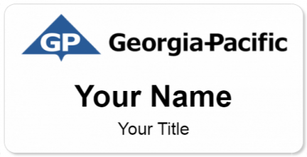 Custom name badges for Georgia Pacific