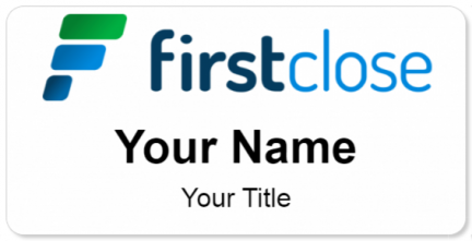 Custom name badges for FirstClose