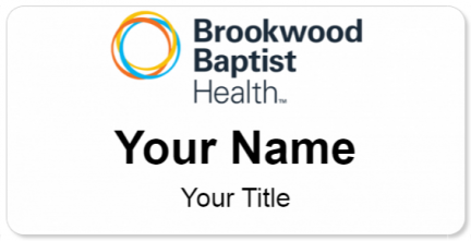 Custom name badges for Brookwood Baptist Health