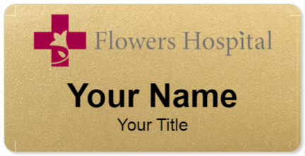 Custom name badges for Flowers Hospital
