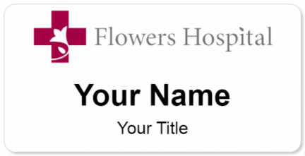 Custom name badges for Flowers Hospital