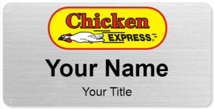 Custom name badges for Chicken Express
