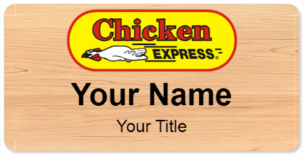 Custom name badges for Chicken Express