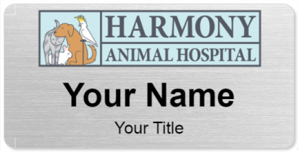 Custom name badges for Harmony Animal Hospital
