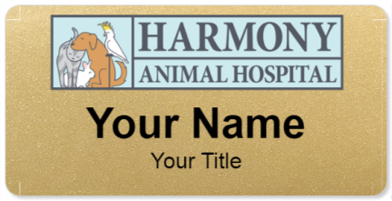 Custom name badges for Harmony Animal Hospital