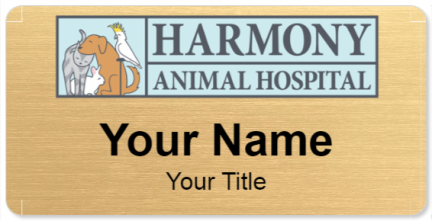Custom name badges for Harmony Animal Hospital