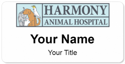 Custom name badges for Harmony Animal Hospital