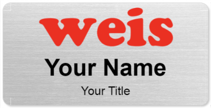 Custom name badges for Weis