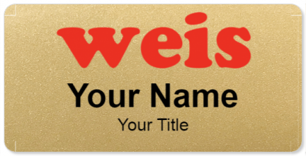 Custom name badges for Weis