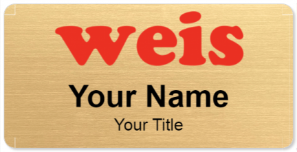 Custom name badges for Weis