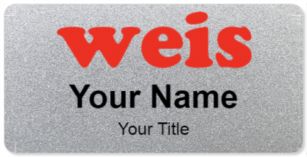 Custom name badges for Weis