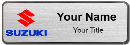 Custom name badges for Suzuki