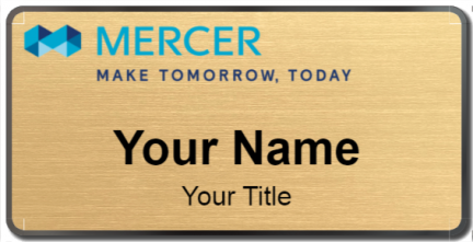 Custom name badges for Mercer