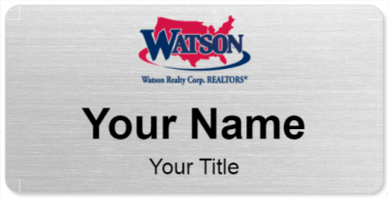 Custom name badges for Watson Realty Corp