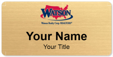 Custom name badges for Watson Realty Corp