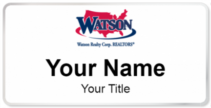 Custom name badges for Watson Realty Corp
