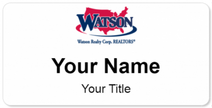 Custom name badges for Watson Realty Corp
