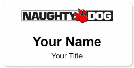 Custom name badges for Naughty Dog