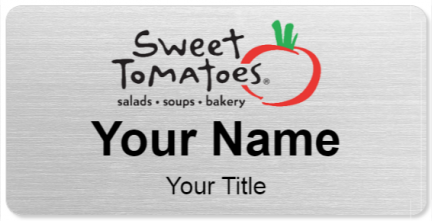 Custom name badges for Sweet Tomatoes