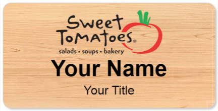 Custom name badges for Sweet Tomatoes