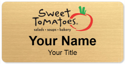 Custom name badges for Sweet Tomatoes