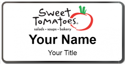 Custom name badges for Sweet Tomatoes