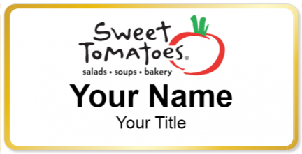 Custom name badges for Sweet Tomatoes