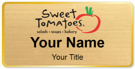 Custom name badges for Sweet Tomatoes