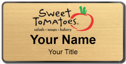 Custom name badges for Sweet Tomatoes