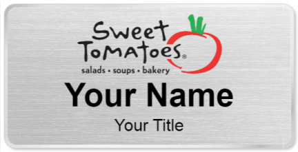 Custom name badges for Sweet Tomatoes