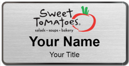 Custom name badges for Sweet Tomatoes