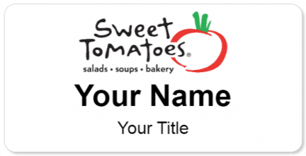 Custom name badges for Sweet Tomatoes