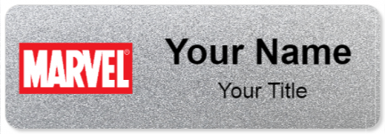 Custom name badges for Marvel