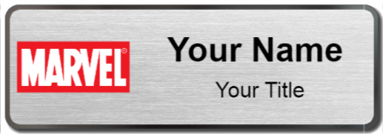 Custom name badges for Marvel
