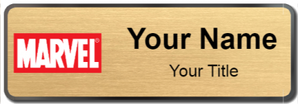 Custom name badges for Marvel