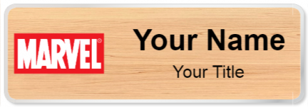 Custom name badges for Marvel