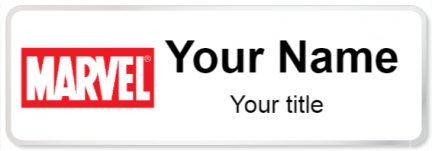 Custom name badges for Marvel