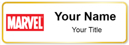 Custom name badges for Marvel