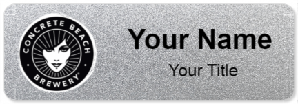 Custom name badges for Concrete Beach Brewery