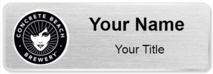 Custom name badges for Concrete Beach Brewery