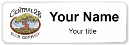 Custom name badges for Central 28 Beer Company