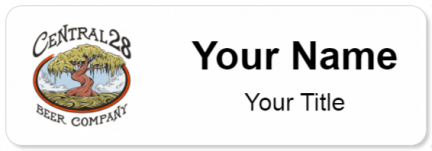 Custom name badges for Central 28 Beer Company